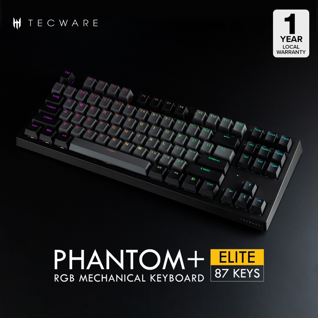 Tecware Phantom + 87 / 104 Wired / + Elite 87 Key Wireless, RGB Mechanical Gaming Keyboard [4 Color Switches]