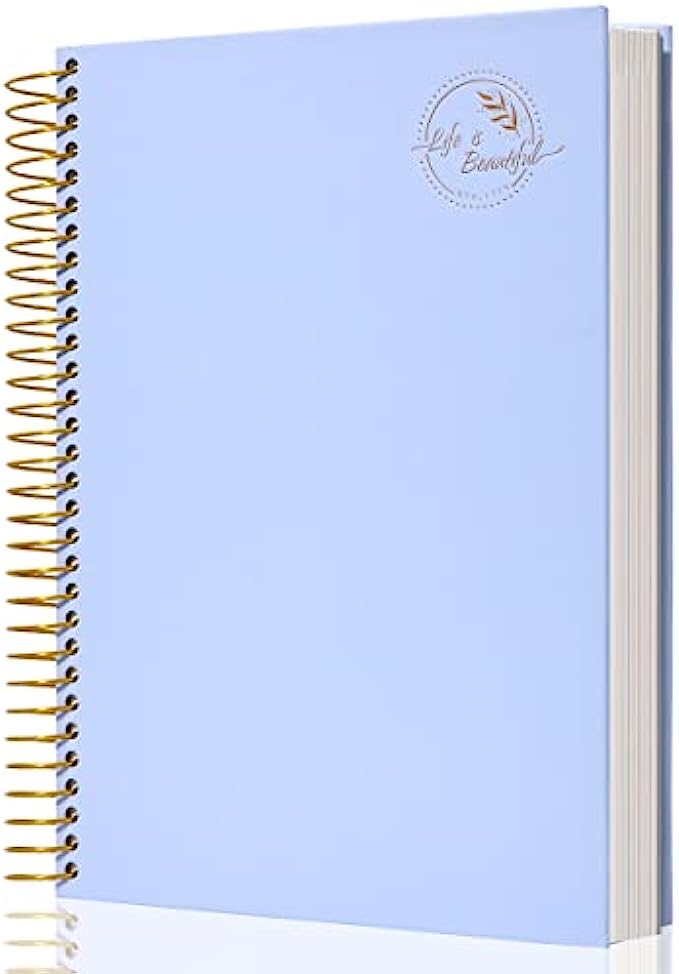 Hardcover Spiral Notebook 150 Sheets 3 Subject Large College Ruled Notebook for Office Meeting Notebook College Essentials Composition Notebook Wire Bound Journal School Supplies, Blue