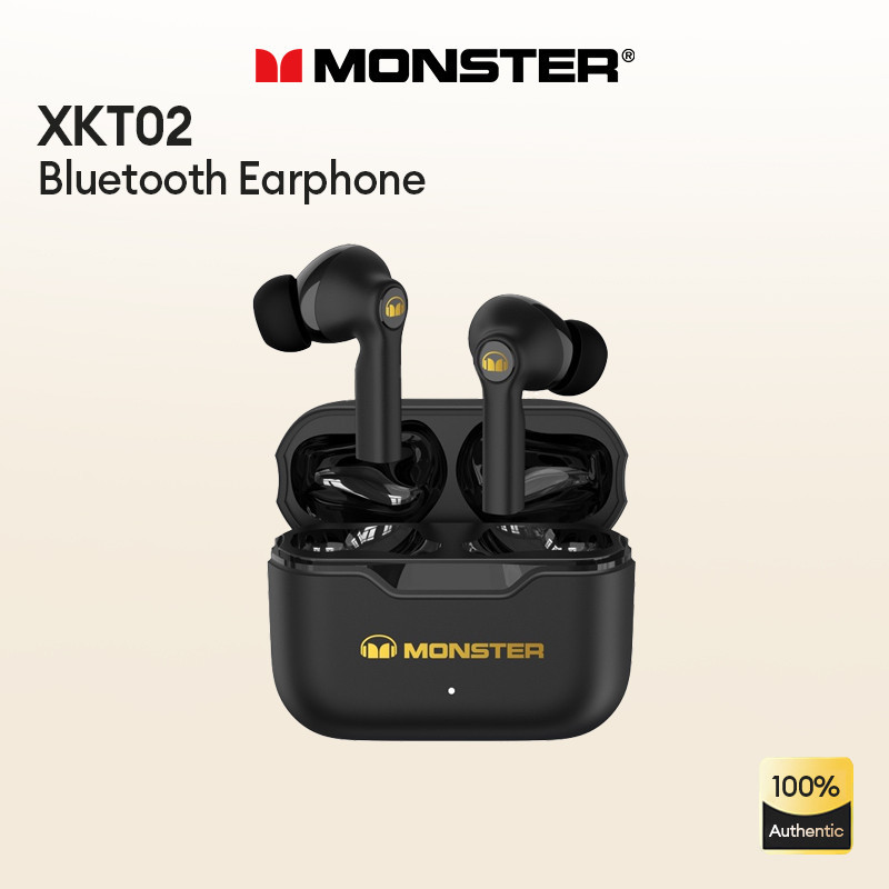Monster XKT02 Bluetooth Earphone Wireless Earphone Gaming HIFI Sound Quality Fast Connection Noise Reduction Game Chip Bluetooth 5.1
